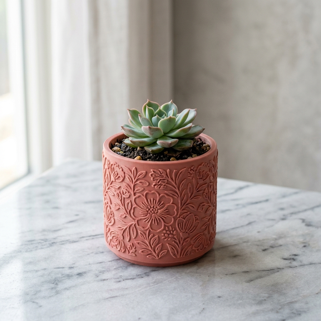 3D printed coral planter